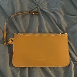 Authentic Balmain Tan Leather Clutch - Used Once, Great Condition!